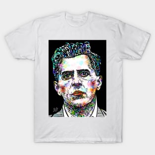 LUDWIG WITTGENSTEIN watercolor and ink portrait T-Shirt